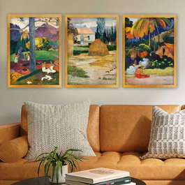 Wallity Cuadro Decorativo Enmarcado de 3 Piezas Multicolor